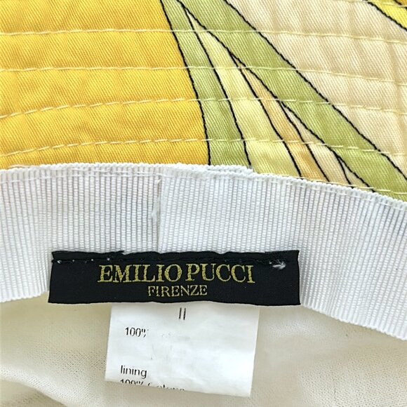Authentic EMILIO PUCCI Printed Bucket Hat Yellow - Picture 7 of 8